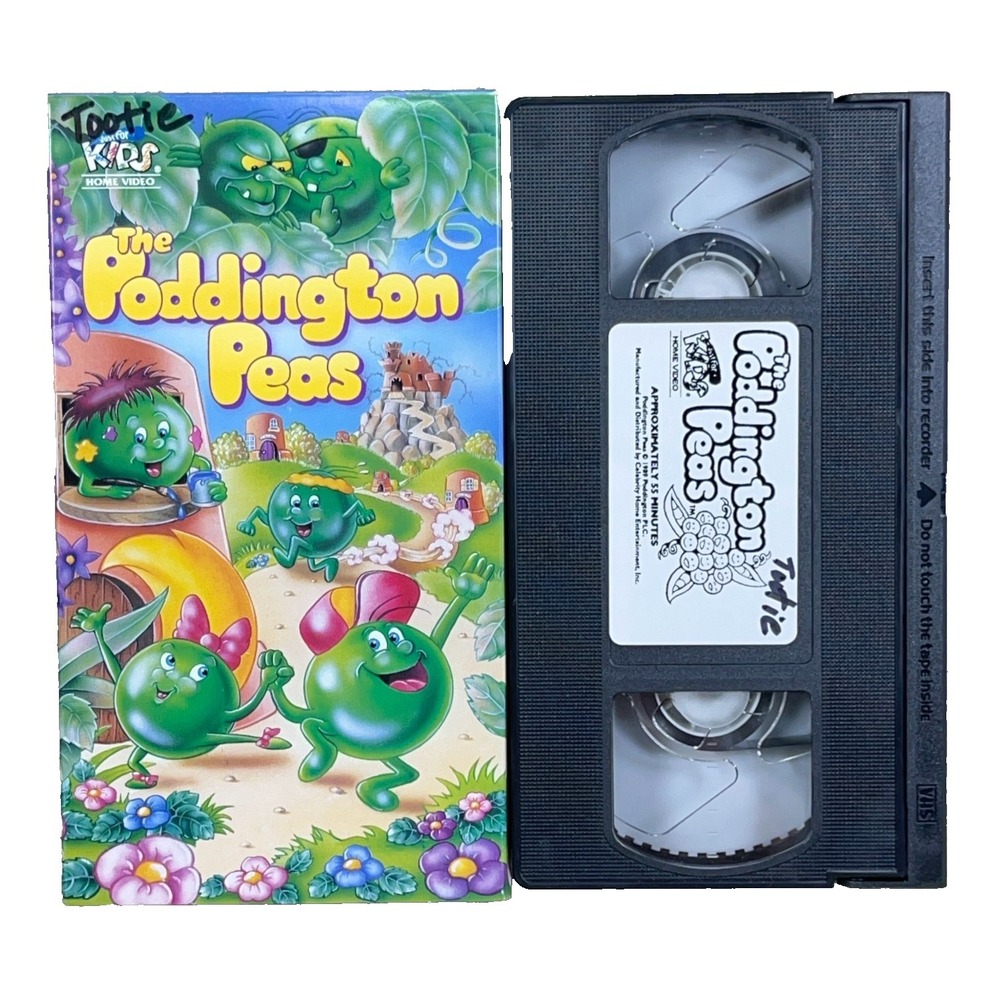 The Poddington Peas VHS Tape1999 Just For Kids Home Video Kids Show Rare Film